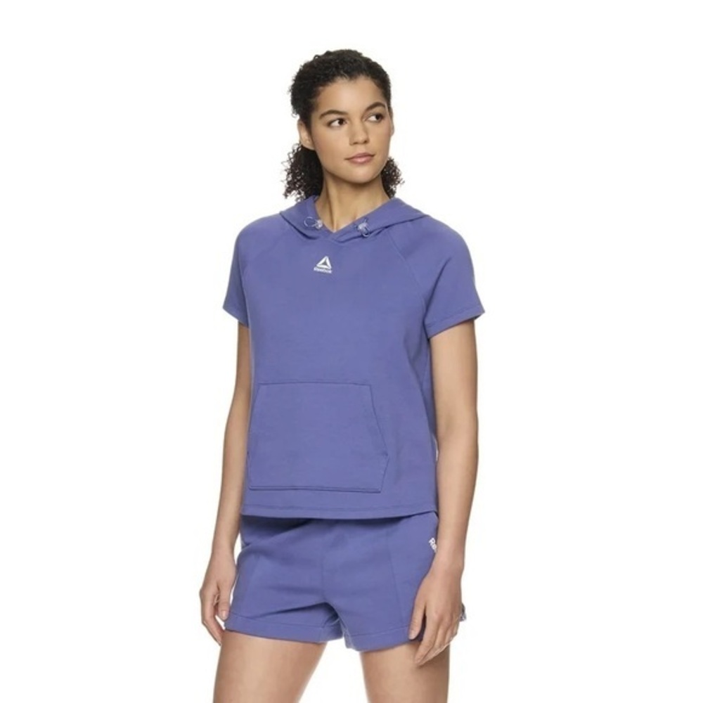 Reebok || Cropped Short Sleeve Hoodie (M)